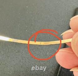 Women's 9ct Yellow Gold Thin Bangle Bracelet -Diamond Cut Design- From H. Samuels