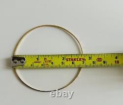 Women's 9ct Yellow Gold Thin Bangle Bracelet -Diamond Cut Design- From H. Samuels