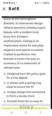 Womens 9ct gold Herrington bracelets 7.5 inch