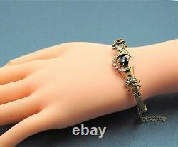 Womens Bangle 9ct Gold Garnet & Pearls Antique Victorian Vintage Jewellery